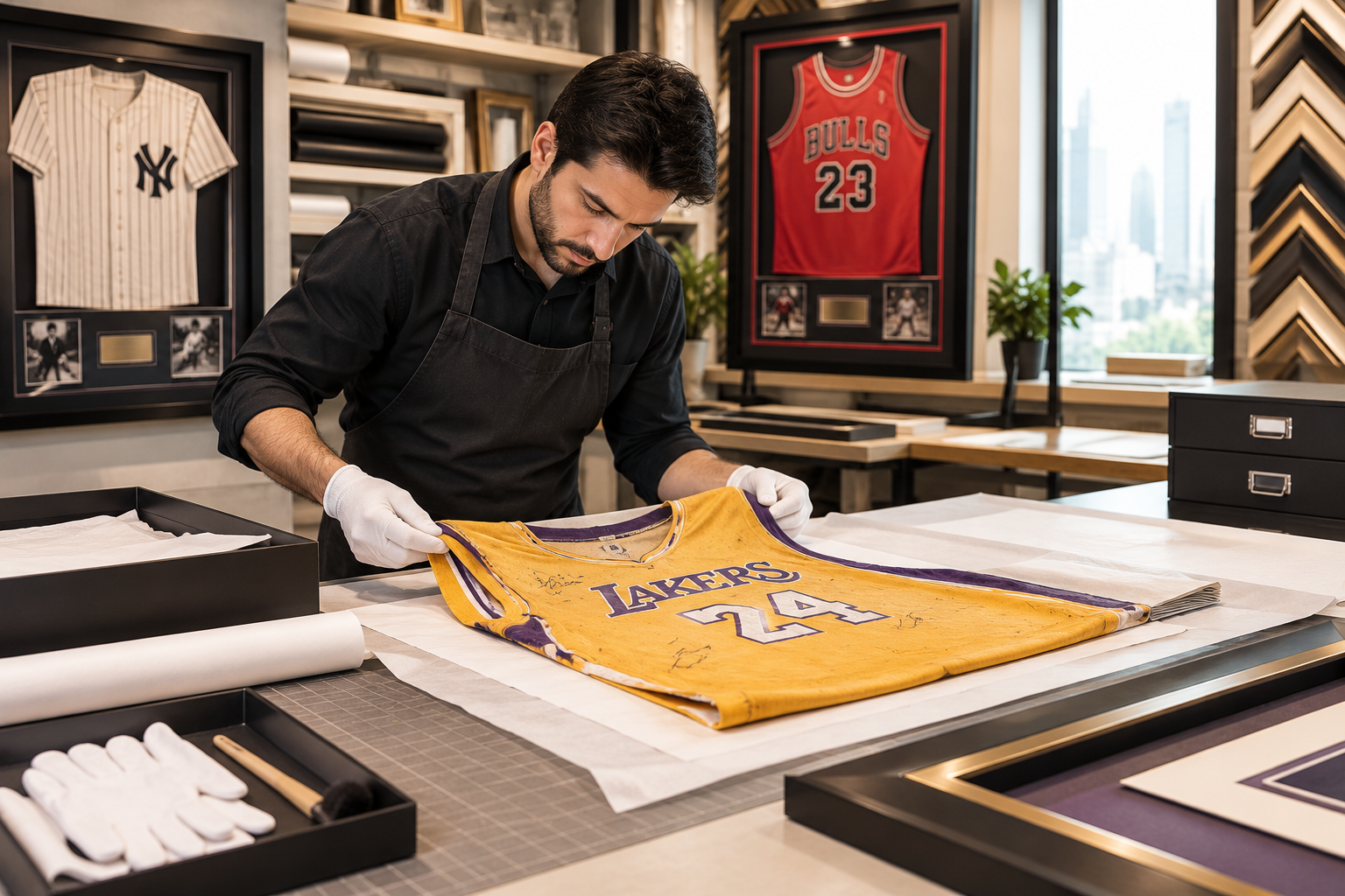 How Do Professional Framers Handle Vintage or Rare Jerseys?