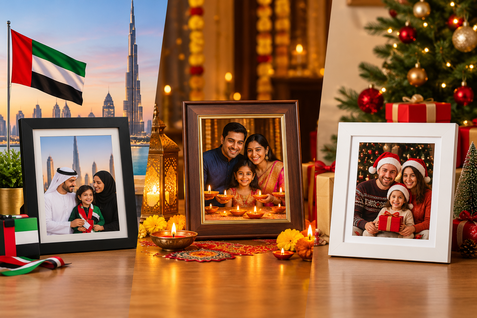 Personalised Photo Frame Gifts in Dubai for National Day, Diwali and Christmas