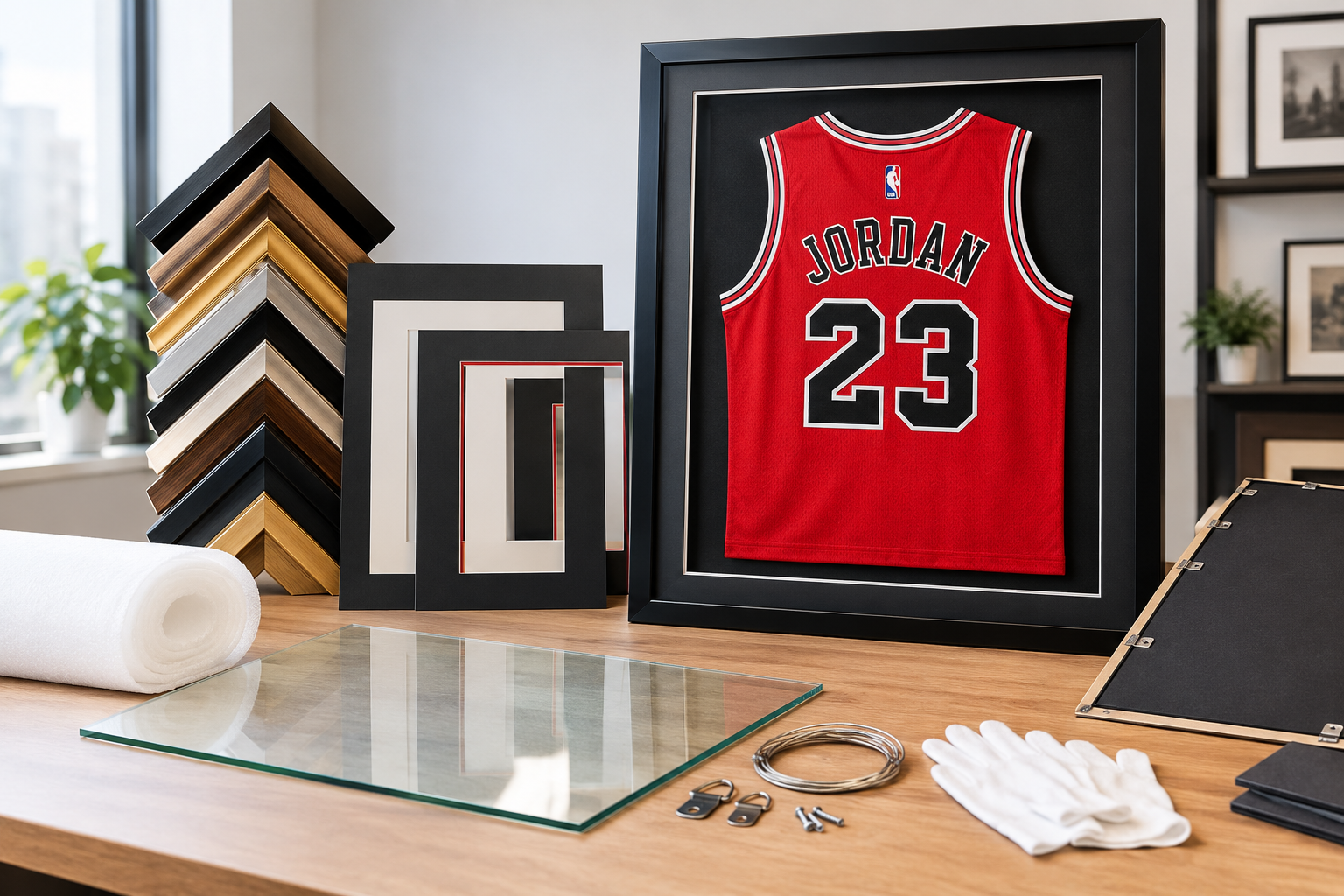 What Materials Are Used in Professional Jersey Framing?