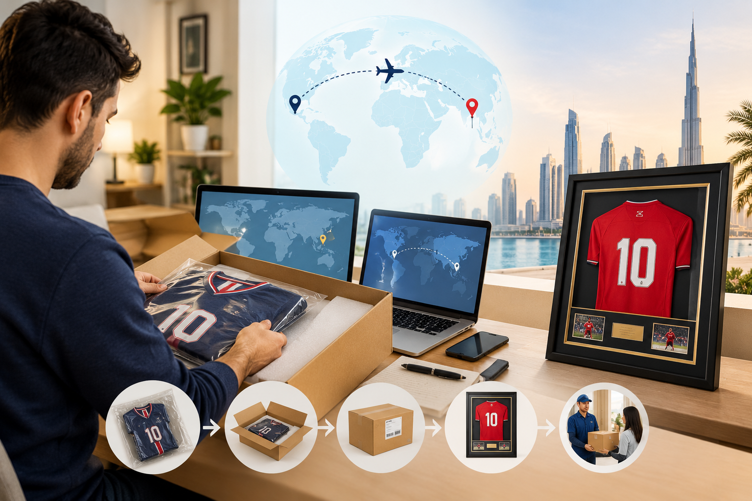 How Do I Get My Jersey Framed If I Live Far From Dubai?
