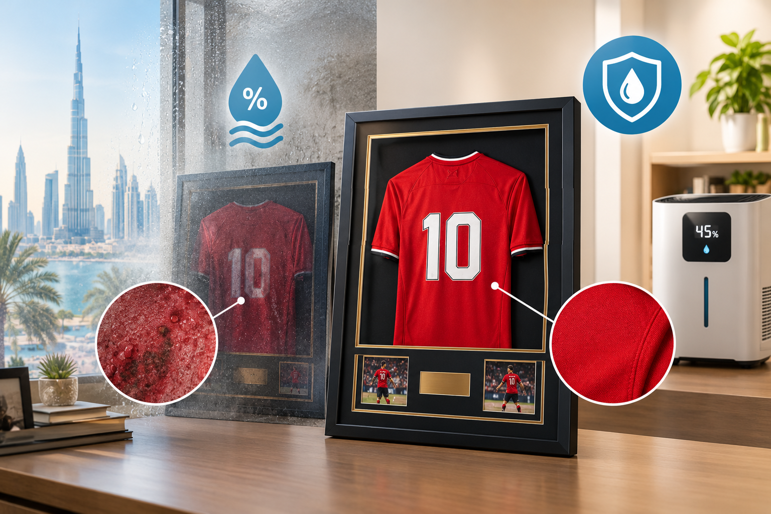 How Does Humidity Affect Framed Jerseys in Dubai?