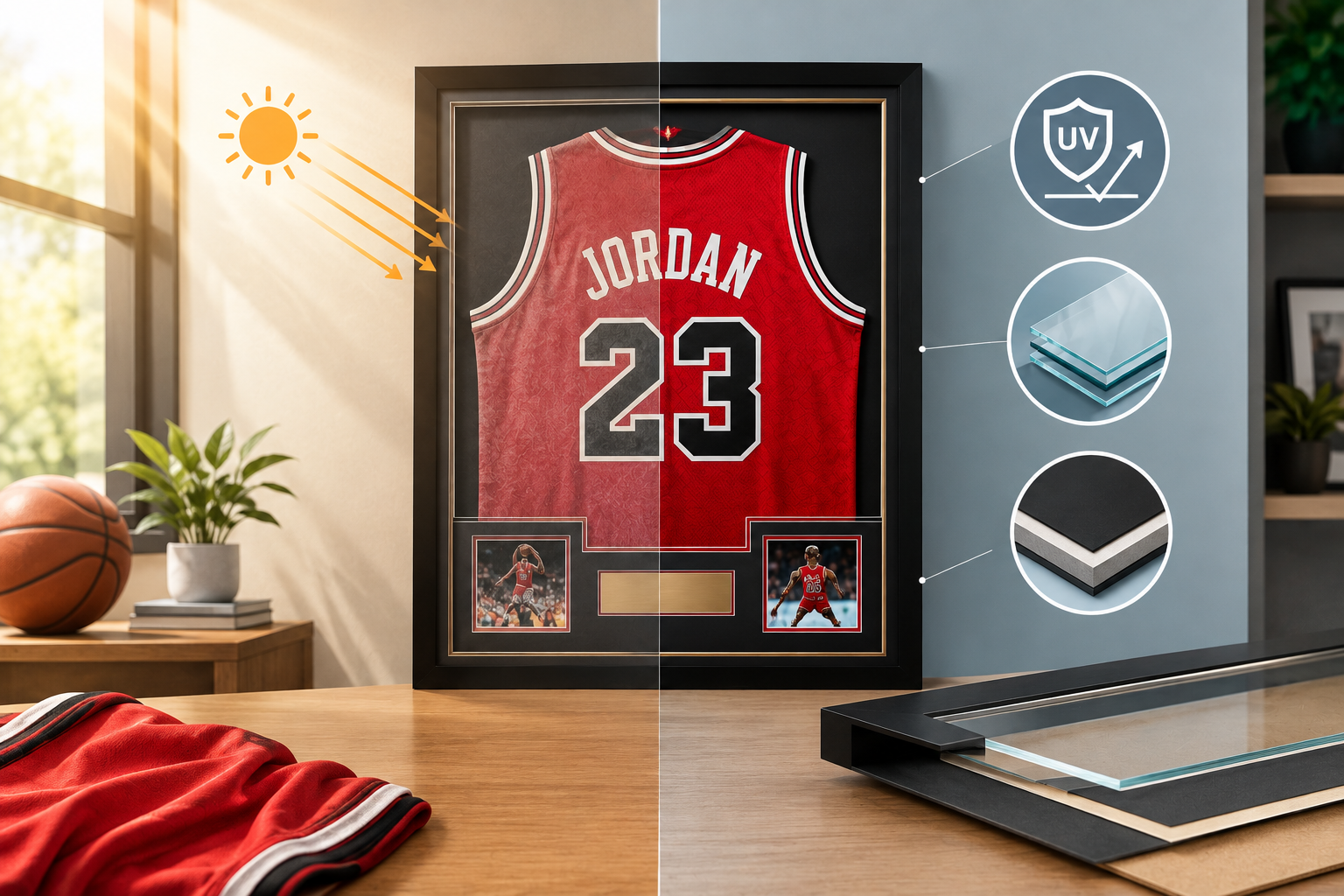 Can Custom Framing Protect My Jersey From Fading?
